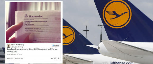 Flyselskapet har fått 42 svensker til å skifte navn til Klaus-Heidi
