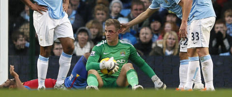 Joe Hart storspilte med stygt kutt under øyet