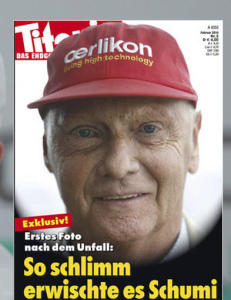 «Eksklusivt! Det første bildet etter ulykken. Så hardt rammet er Schumacher»
