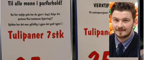 «Til alle menn i parforhold: Sjelden har det vore så billig å gjøre det godt igjen»