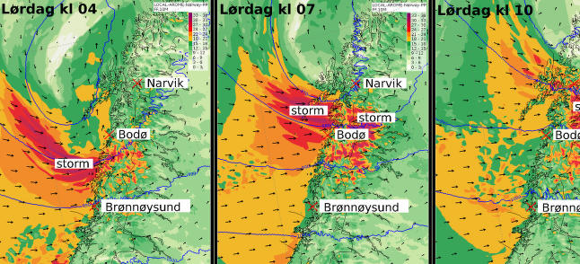 Her er ekstremværet på vei til Nord-Norge