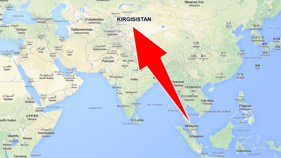 Malaysiske myndigheter peker ut grenseområdet mellom Kina og Kirgisistan som det mest sannsynlige stedet.