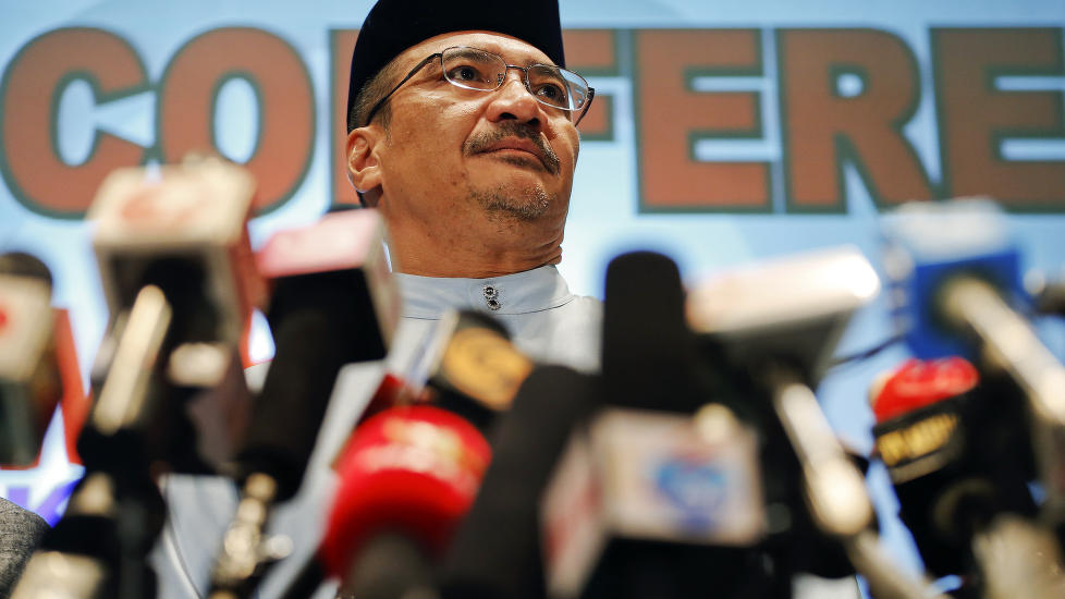 <b>HOLDT PRESSEKONFERANSE:</b> Transportminister Hishammuddin Hussein i Malaysia.