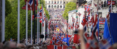 Uvanlig mye folk i Oslo på nasjonaldagen