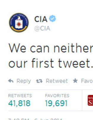 CIA vil verken bekrefte eller avkrefte at dette er deres første tweet