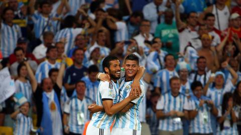 Argentina gikk i ledelsen etter bare et par minutter spill på Maracanã. 