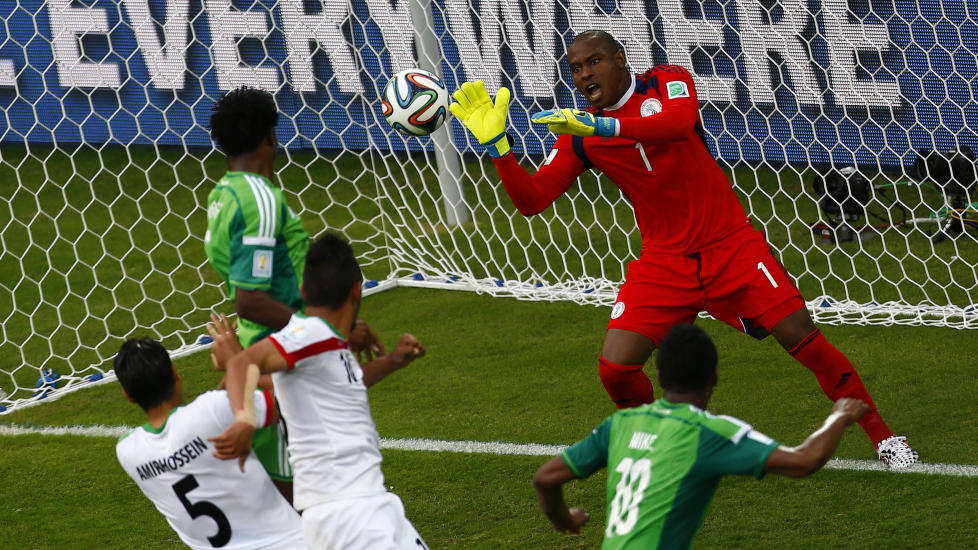 0-0 mellom Iran og Nigeria.