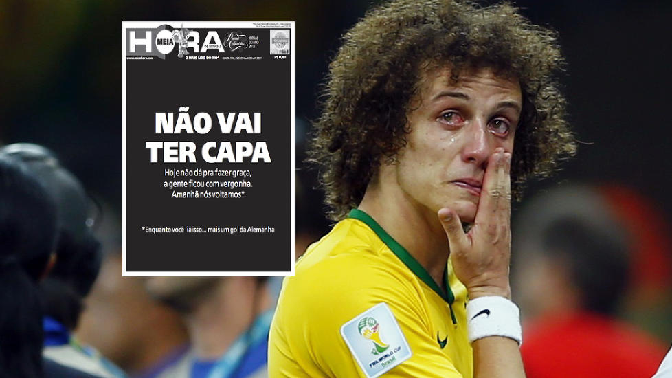 <b> NEKTER Å SKRIVE OM VM-TAPET: </b>
I Brasil er mediene i sjokk.

Avisa som strakk det lengst er Meia Hora. De serverte leserne et svart cover hvor de forklarer at de er for skamfulle til å dekke nederlaget. <br>

<B> Forsiden ble laget på før kampen ble slutt, og nederst skriver avisa: Og mens vi skriver det her - scoret Tyskland igjen. </B><br>


Estado de São Paulo omtaler nederlaget som «en historisk ydmykelse» og skriver at Tyskland ga Brasil «en leksjon i fotballens hjemland», skriver NTB. br>


Både O Dia og Folha de São Paulo beskriver tapet som en «massakre».«Smerten fra 1950 gjentar seg i 2014. Såret er fortsatt åpent, og det vil ta tid å lege. Tyskland ydmyket Brasil, avgjorde kampen i løpet av 29 minutter og trengte ikke å gjenoppfinne fotballen for å gjøre det. Tyskland viste hva «Selecao» mangler: talent», skriver O Dia. 


<a href="http://www.dagbladet.no/2014/07/09/sport/fotball/fotball-vm/brasil2014/tyskland/34261136/">Les hva tyske aviser skriver her </a><br />