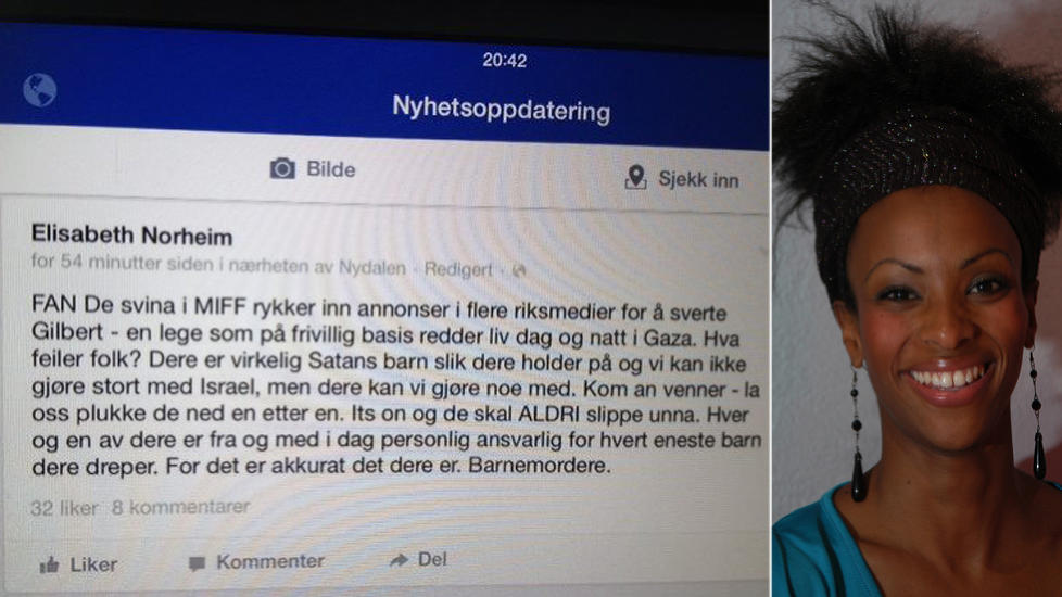 Elisabeth Norheim med kraftsalve mot Med Israel For Fred (MIFF), som nå politianmelder samfunnsdebattanten.