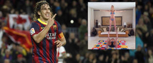 Han løftet 23 pokaler før han la opp. Nå løfter Puyol kjæresten istedet