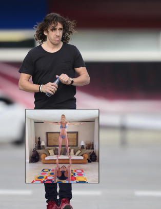 Han løftet 23 pokaler før han la opp. Nå løfter Puyol kjæresten istedet