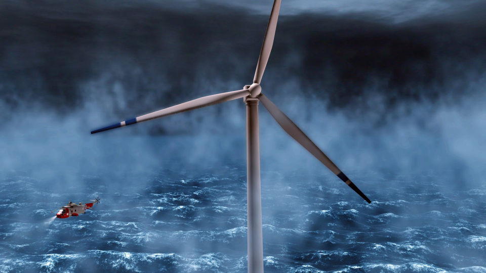 STOPPET SATSING P� MILJ�VENNLIG ENERGI: Her er Hydros vindm�ller til havs.