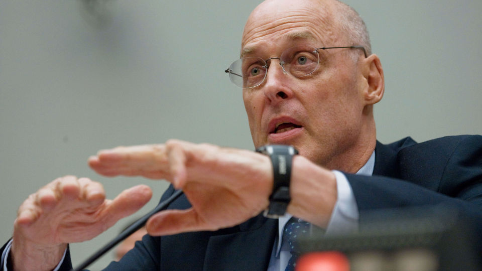  SP�R KONKURS:  USAs finansminister Henry Paulson sp�r flere konkurser. Foto: AFP PHOTO/Nicholas KAMM