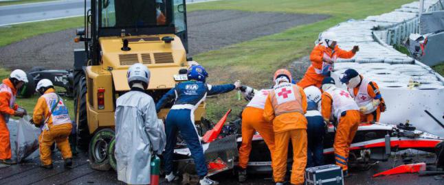 Bianchi har alvorlig hjerneskade etter formel 1-krasjen