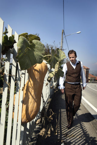 GRESSKAREN: Vanligvis bruker man bare � lage hode av gresskar til Halloween. I Piemonte fant Andreas Viestad et som kunne fungert som heldrakt.