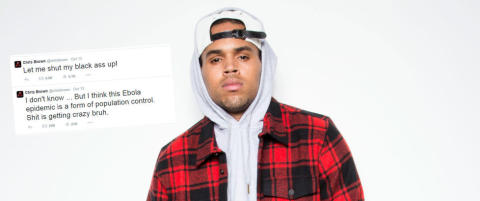 Chris Brown i hardt vær etter ebola-tweet