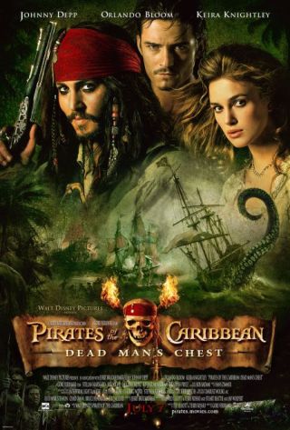 BLE D�RLIGERE OG D�RLIGERE: Den f�rste Pirates of the Caribbean-filmen fra Hollywood fikk fem Oscarnominasjoner. Treeren fikk terningkast tre i Dagbladet.