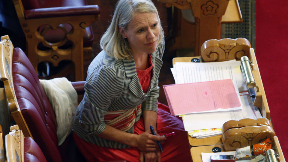 VIL STILLE KRAV: Statsr�d Anniken Huitfeldt i Stortingssalen.
Foto: Lise �serud / SCANPIX
