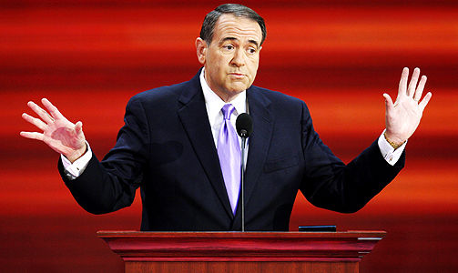 BAPTIST-MIKE: Kan Mike Huckabee friste sentrumsvelgerne? Foto: REUTERS/Mike Segar/Scanpix