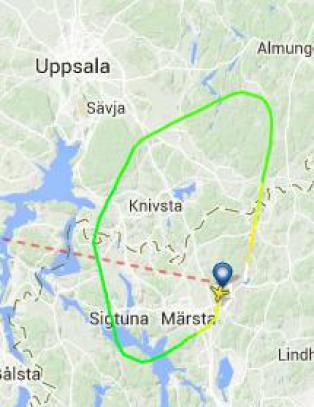 Fly fra Stockholm til Oslo m�tte snu p� grunn av sprekk i ruta