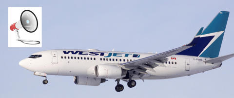 Da full 29-åring stjal megafonen om bord, valgte kanadisk politi å storme flyet