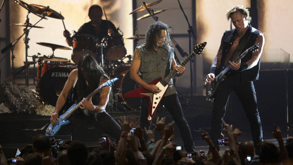 POPUL�RE: Bandet Metallica Foto: Daniel Aguilar/Reuters