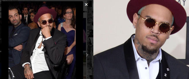 Så stille satt Chris Brown da Obama snakket om partnervold