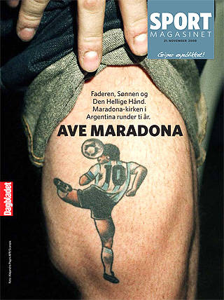 LES MER I SPORTMAGASINET: I dagens utgave kan du lese om Maradona-kirken i Argentina og det svenske stortalentet som pr�vde � ta sitt eget liv - og m�te ikonet Jon Herwig Carlsen.