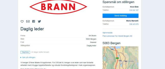 Kan du rydde opp i Brann-kaoset? Nå kan du bli Branns nye daglige leder