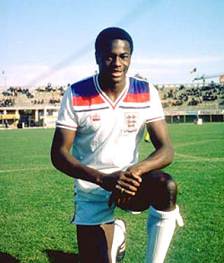 TRE L�VER P� BRYSTET: Fashanu fikk junior-, U21- og B-landskamper for England.