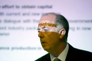 ALVORSTYNGET: Think-direkt�r Richard Canny pr�vde � fokusere p� lyspunktene p� dagens pressekonferanse p� Fornebu. Dem var det ikke mange av. Foto: ERLEND AAS/SCANPIX