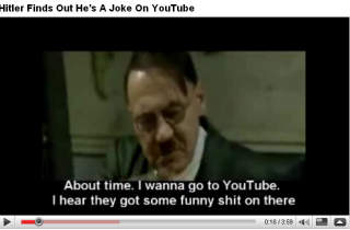 �RETS MASHUP: Hitler i �Der Untergang� p� YouTube, med alternativ teksting. Faksimile: YOUTUBE