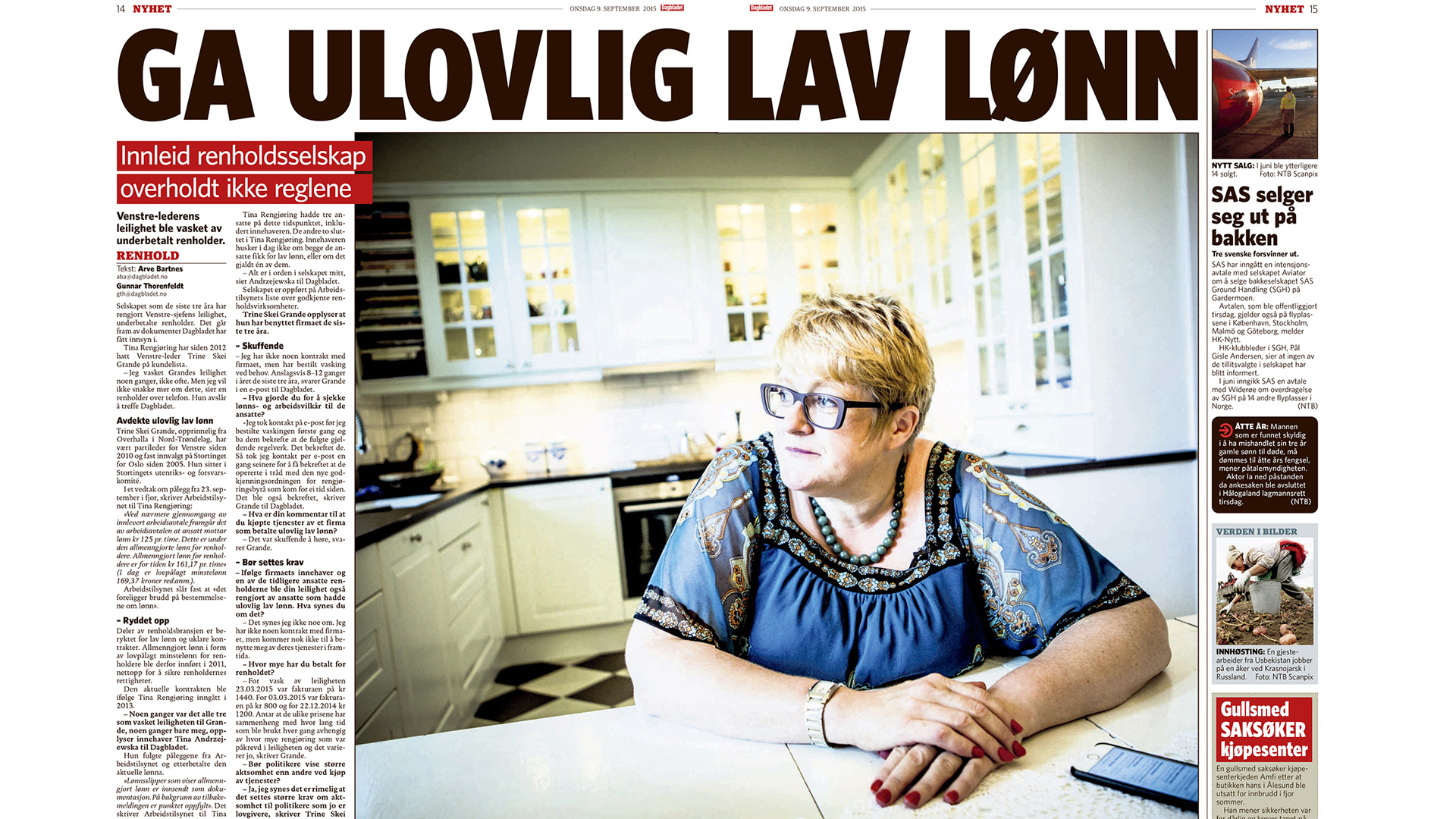 Faksimile Dagbladet. 