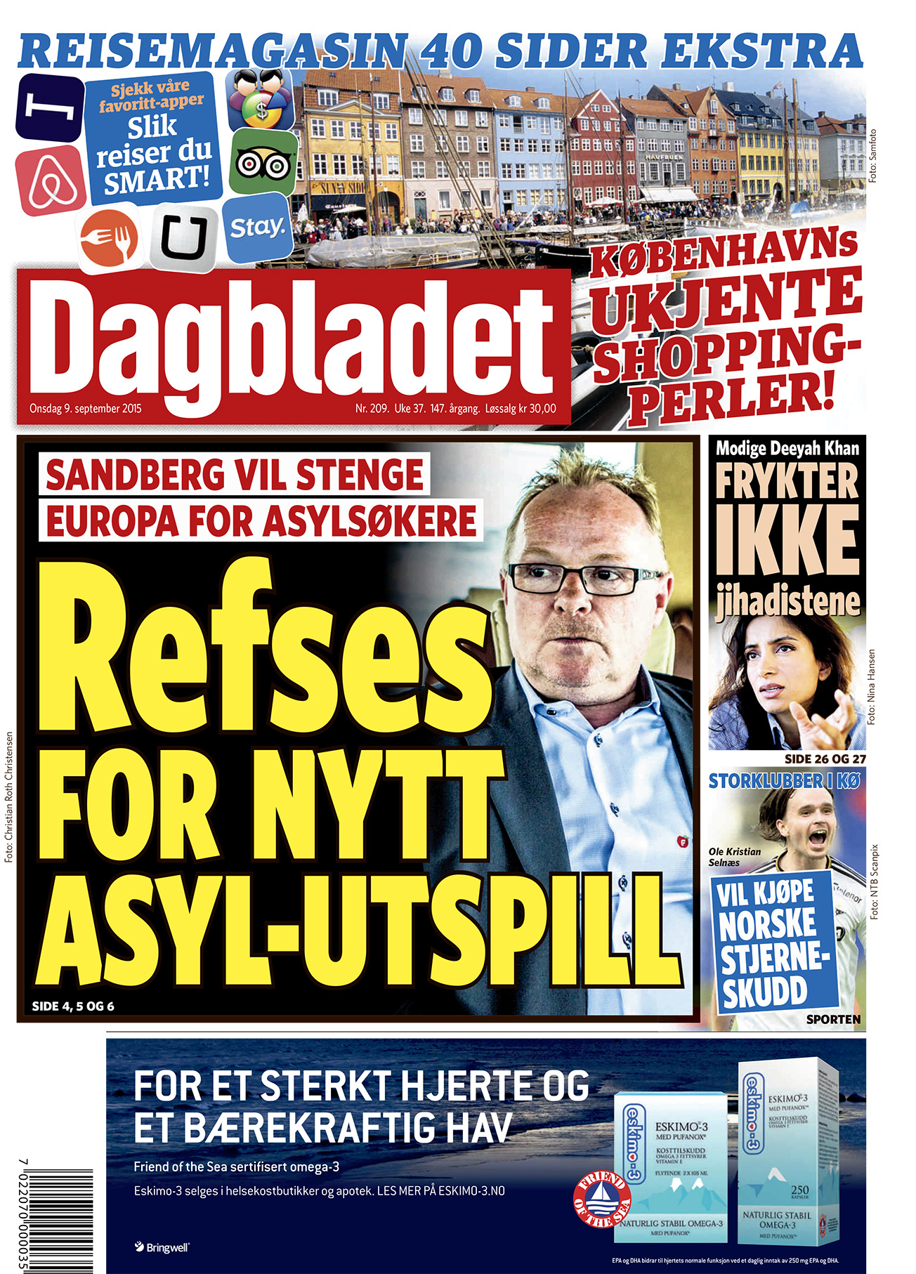 Faksimile Dagbladet.