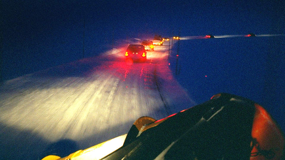 ISLAGTE VEIER: Det er glatt og d�rlig f�re over mange fjelloverganger i S�r-Norge i dag. Foto: DAGBLADET ARKIV