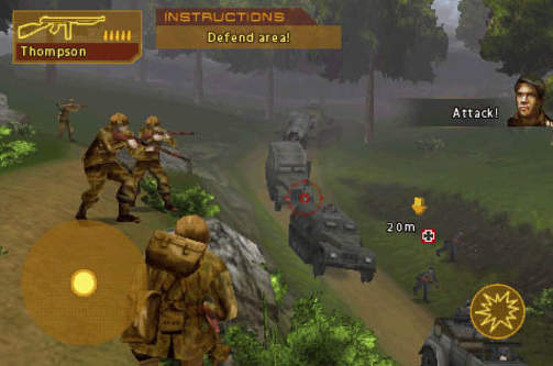 �Brothers in Arms: Hour of Heroes�Utvikler: GameloftPris: 59 kronerAlder: 12 Dette er en type spill som jeg fortsatt er usikker p� om h�rer hjemme p� en h�ndholdt konsoll. Skytespill med strategielementer fungerer gjerne sv�rt godt p� de st�rre spillkonsollene, men p� et format som iPhone m� konseptet n�dvendigvis forenkles for � fungere - og da forsvinner samtidig mye av vitsen med � spille spillet sp�r du meg. Grafikken og scenariene i �BiA� er fors�vidt imponerende nok, men den n�dvendige spenningen uteblir i den konstante pekingen p� fiender for � skyte dem. Strategimomentet fra �storebror-spillet� er s� og si frav�rende, og du blir heller l�pende rundt og f�lge ordre samtidig som du lurer p� hvorfor du egentlig overlever tankel�s banzai-storming av nazisoldater - det er ikke bare-bare � legge seg i dekning med s� vimsete styring.