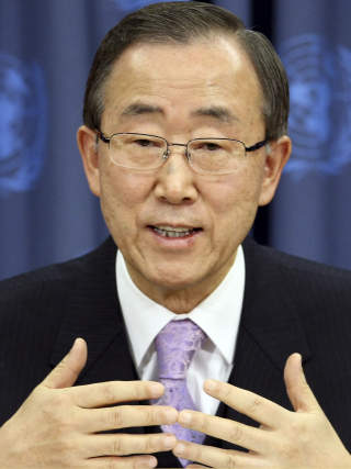 - INGEN FRED � BEVARE: FNs generalsekret�r Ban Ki-moon �nsker ikke sende en fredsbevarende styrke til Somalia. Foto: AP Photo/Xinhua/SCANPIX