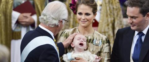 Prins Nicolas skrek seg gjennom dåpen i Stockholm