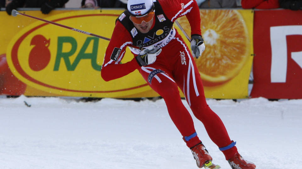 SPURTET TIL SEIER: Petter Northug jr  knuste Teichmann i sluttspurten p� Tour de Skis siste etappe.
Foto: Lise �serud / SCANPIX