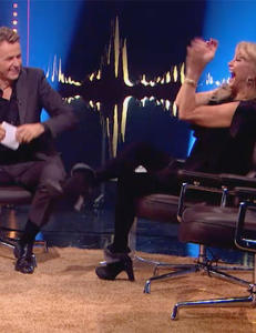 Satte ut Skavlan: - Får ingen penger for å ri Goldie Hawn