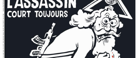 Charlie Hebdo kaller gud «drapsmann på rømmen» og tilgriser ham i blod