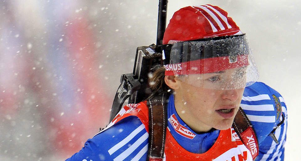 VANLIG UNIFORM: Slik er man vant til � se Jekaterina Jurjeva. Foto: AP