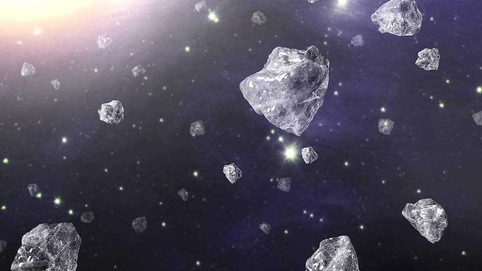 DIAMANTST�V I ROMMET: Men det fins et par formidable hindre p� veien dit. Illustrasjon: NASA/JPL-Caltech/Scanpix