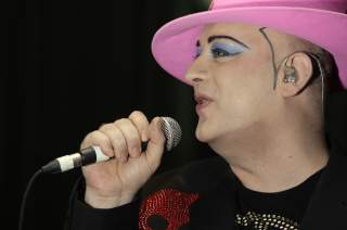 GAMLE DAGER: En sminket Boy George. Foto: SCANPIX