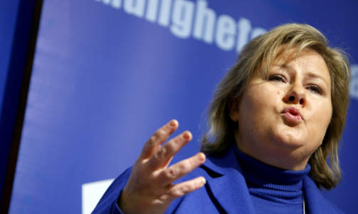 DAGENS KANDIDAT: Partileder Erna Solberg er i dag H�yres statsministerkandidat.   Foto: Erlend Aas / SCANPIX