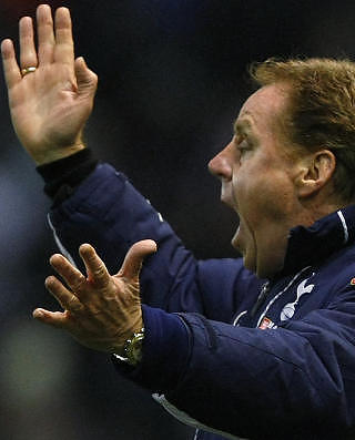 BLIR IKKE FORST�TT: Harry Redknapp kan skrike s� mye han klarer fra linja. Pavljutsjenko trenger tolk for � forst�. Foto: Phil Noble, Reuters/Scanpix