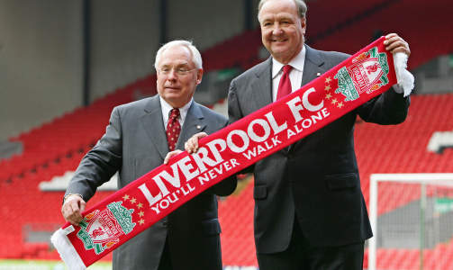 UTSKJELTE EIERE: George Gillett og Tom Hicks er ingen popul�re eiere p� Anfield. Foto: AFP