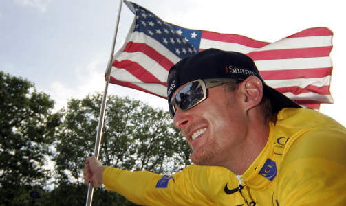 TATT FOR DOPING: Tour de France-vinneren Floyd Landis hadde for h�yt testosteronniv� i B-pr�ven i 2006. Han ble fratatt seieren, men fremholdt sin uskyld. Foto: AP /Bas Czerwinski
