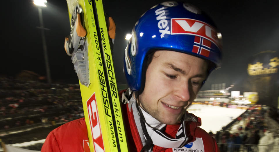 DISKET: Anders Jacobsen veide for lite i forhold til skilengden. Foto: Terje Bendiksby / SCANPIX