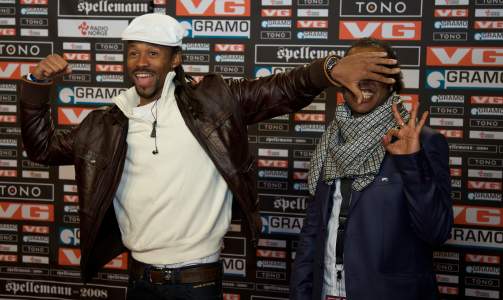 MADCON: Gutta, som har toppet hitlistene i flere land, gj�glet som forventet p� den r�de l�peren. Foto: EIRIK HELLAND URKE